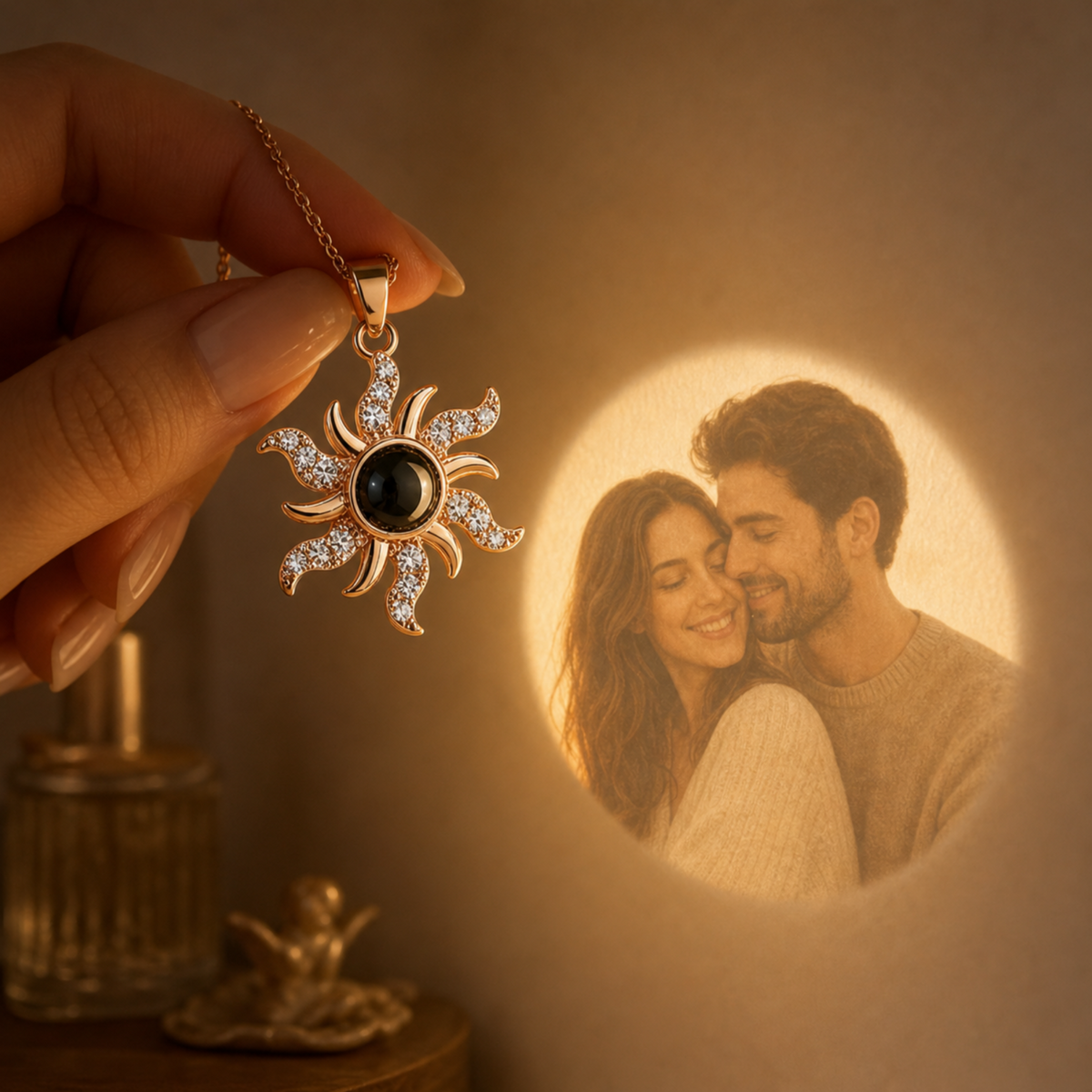 The Sunflower: Hidden Photo Necklace